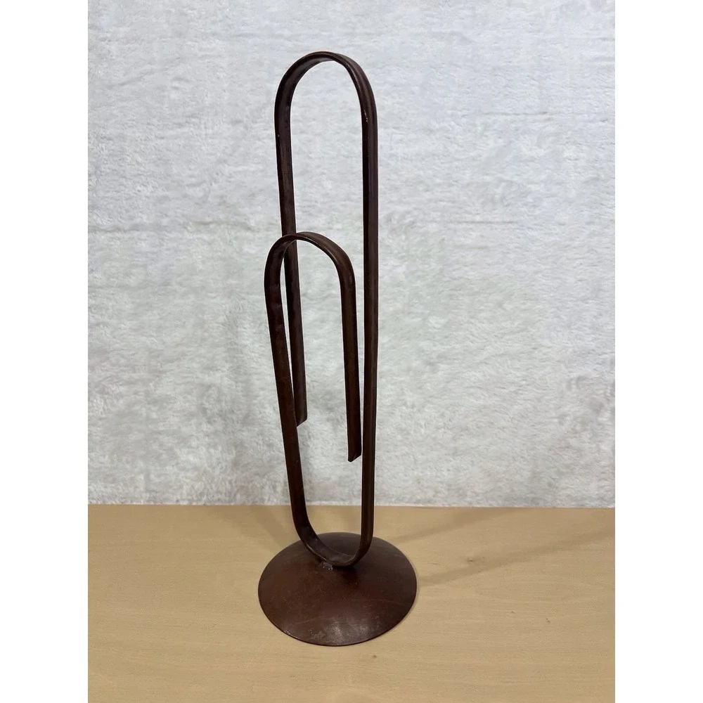 Memo Holder Rustic Metal Jumbo Paper Clip Desk Organizer Large Big